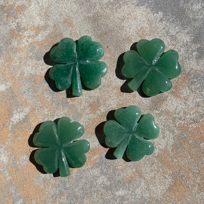 Green Aventurine 4 Leaf Clover