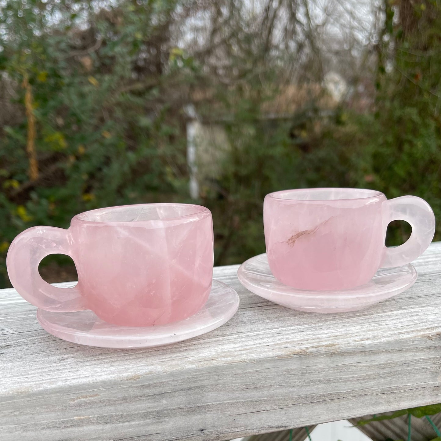Rose Quartz Teacup and Plate