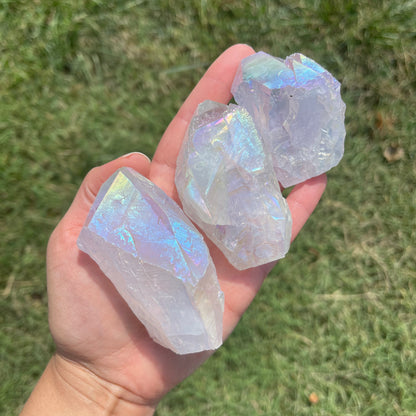 Angel Aura Quartz Cut Base Point
