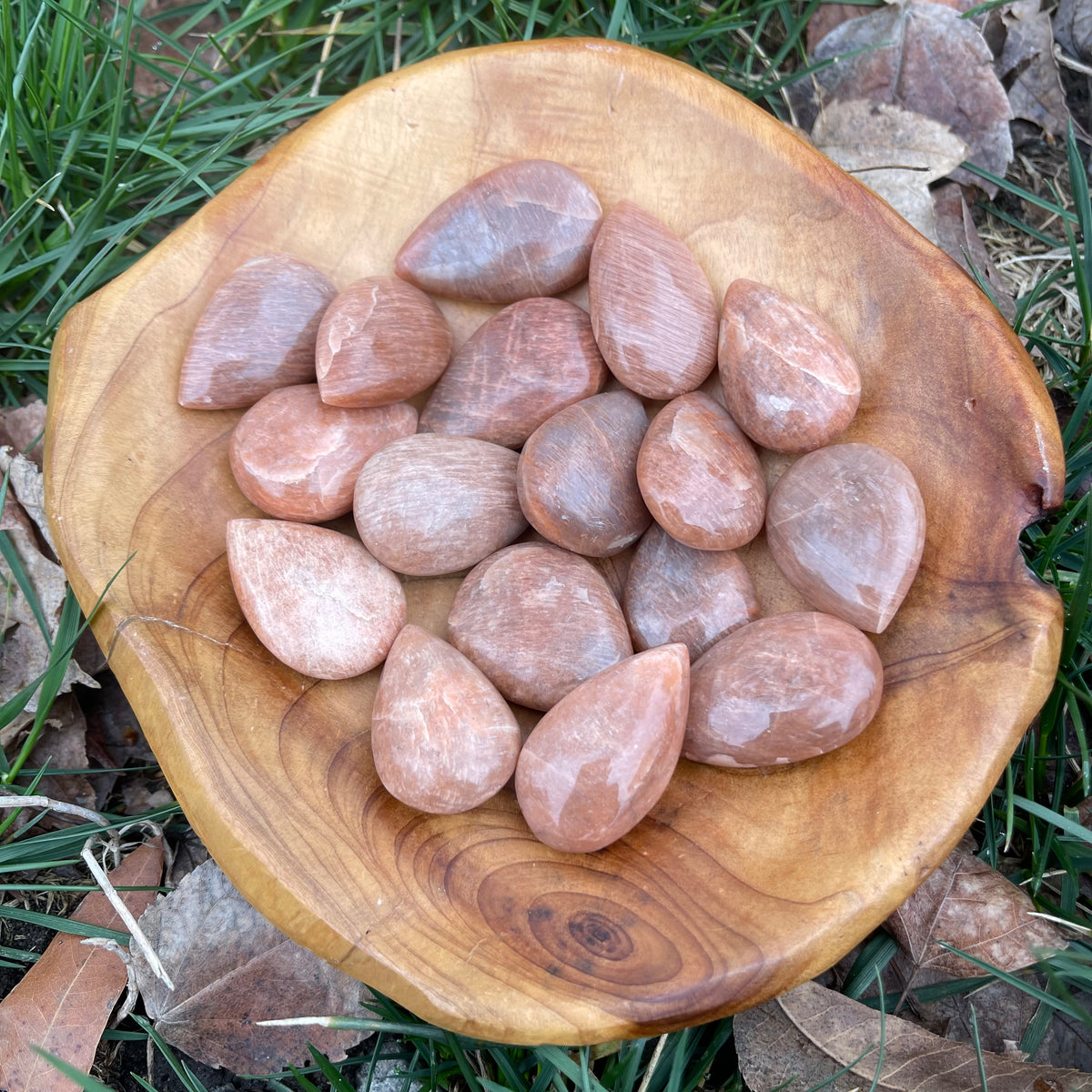 Flashy Polished Peach Moonstone Teardrop