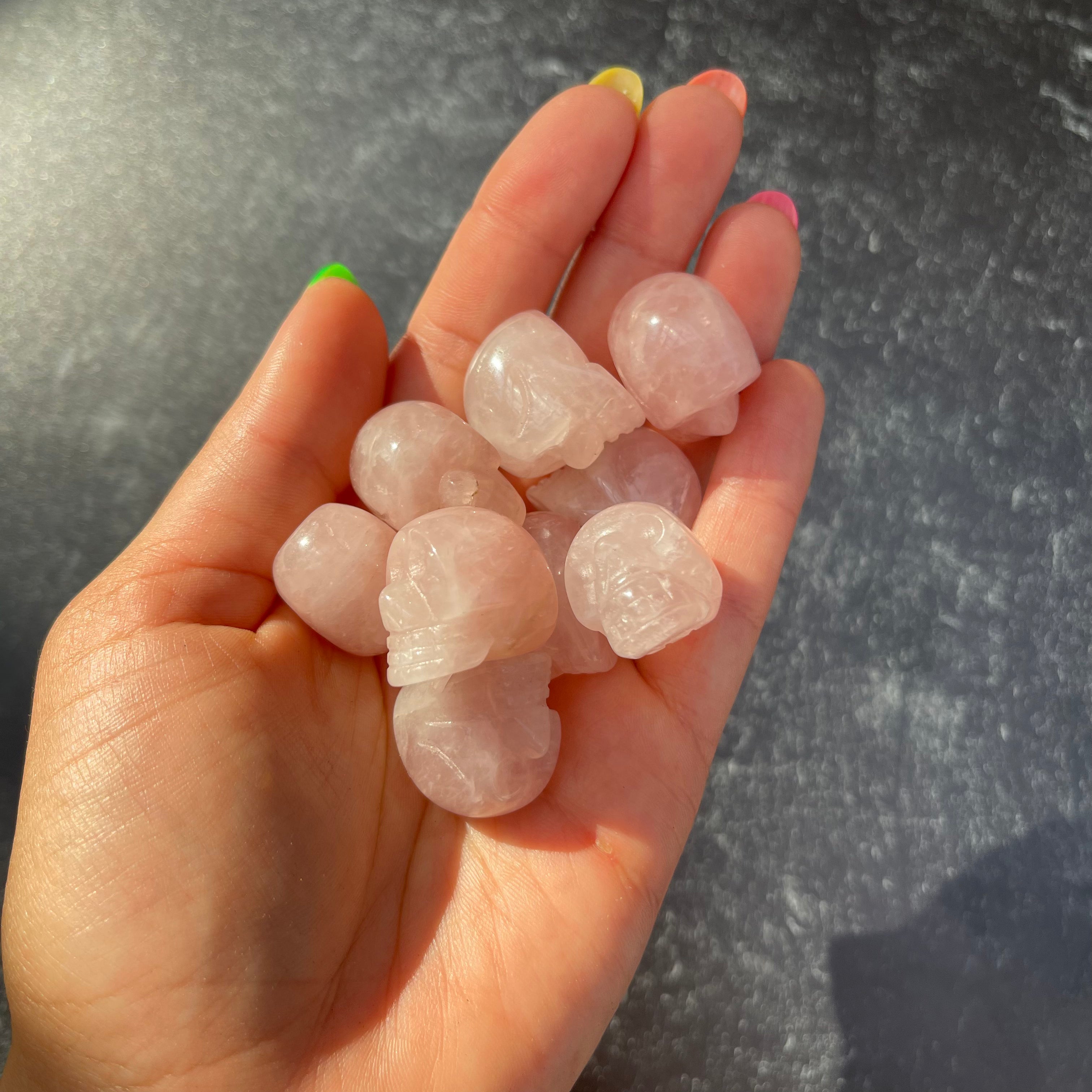 Mini Rose Quartz Skull