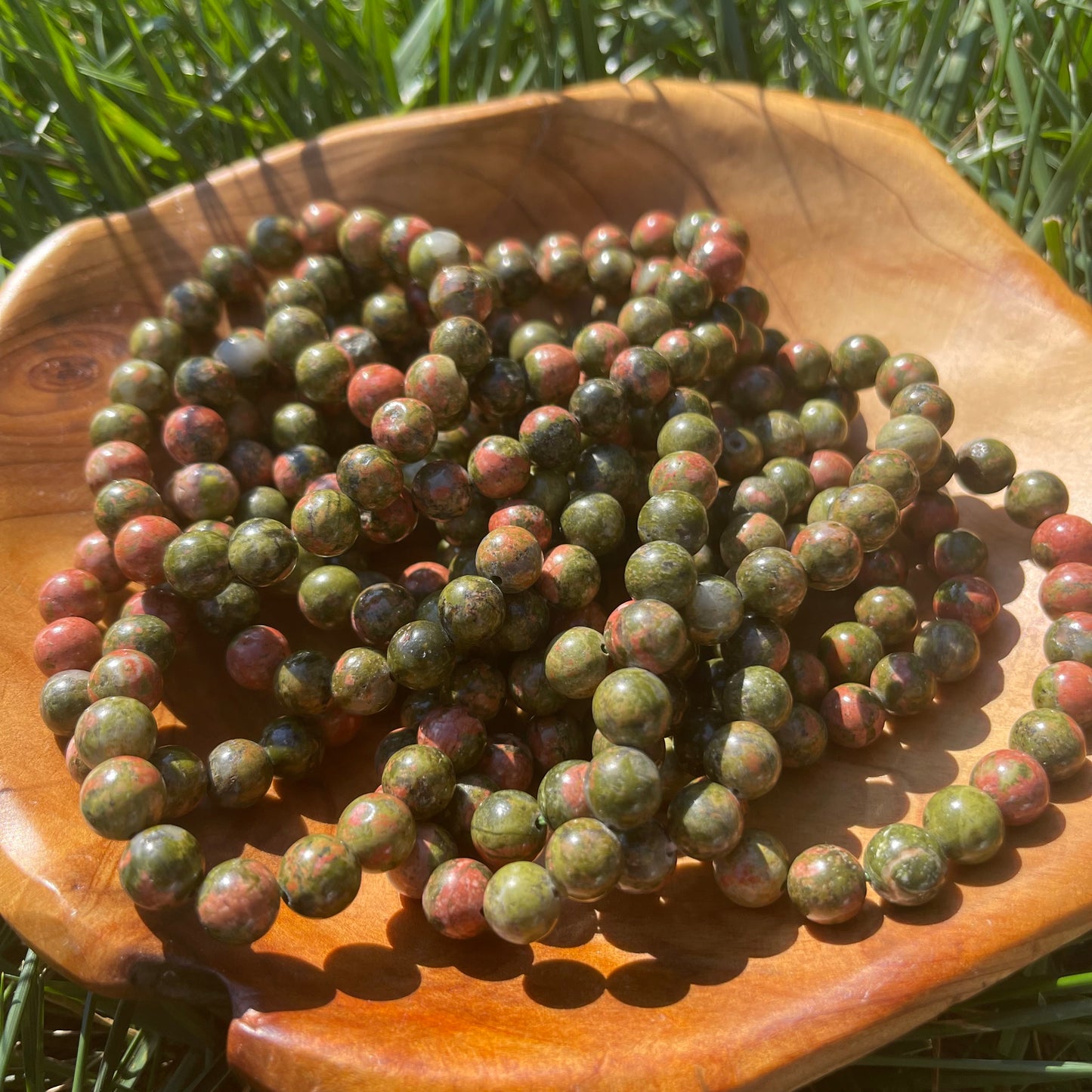 Unakite Beaded Bracelet