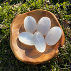 Selenite Palm stone