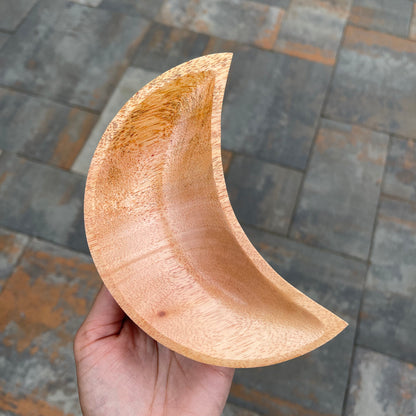 Wooden Crescent Moon Shaped Bowl