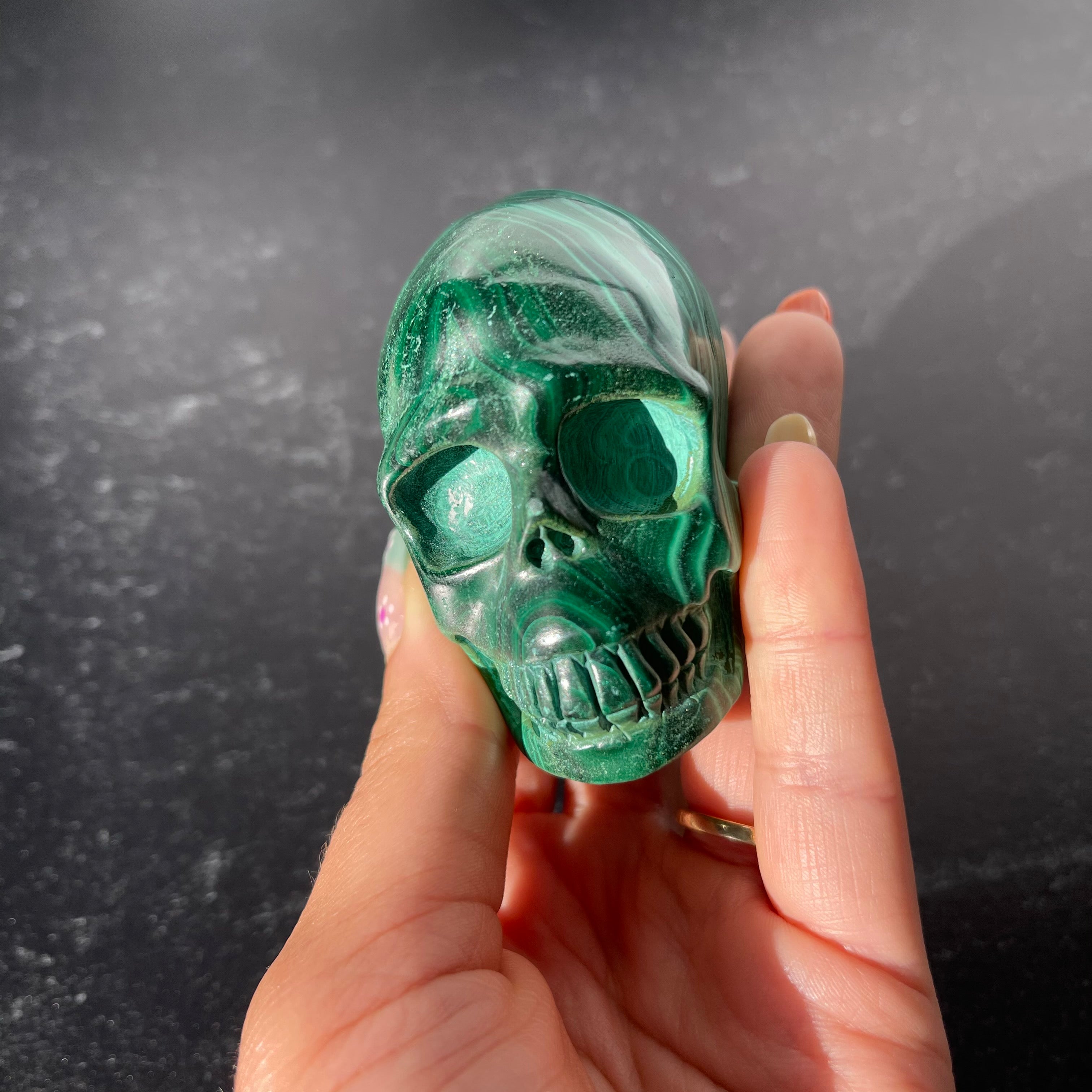 Malachite Skull Collection