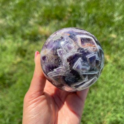 Chevron Amethyst Sphere
