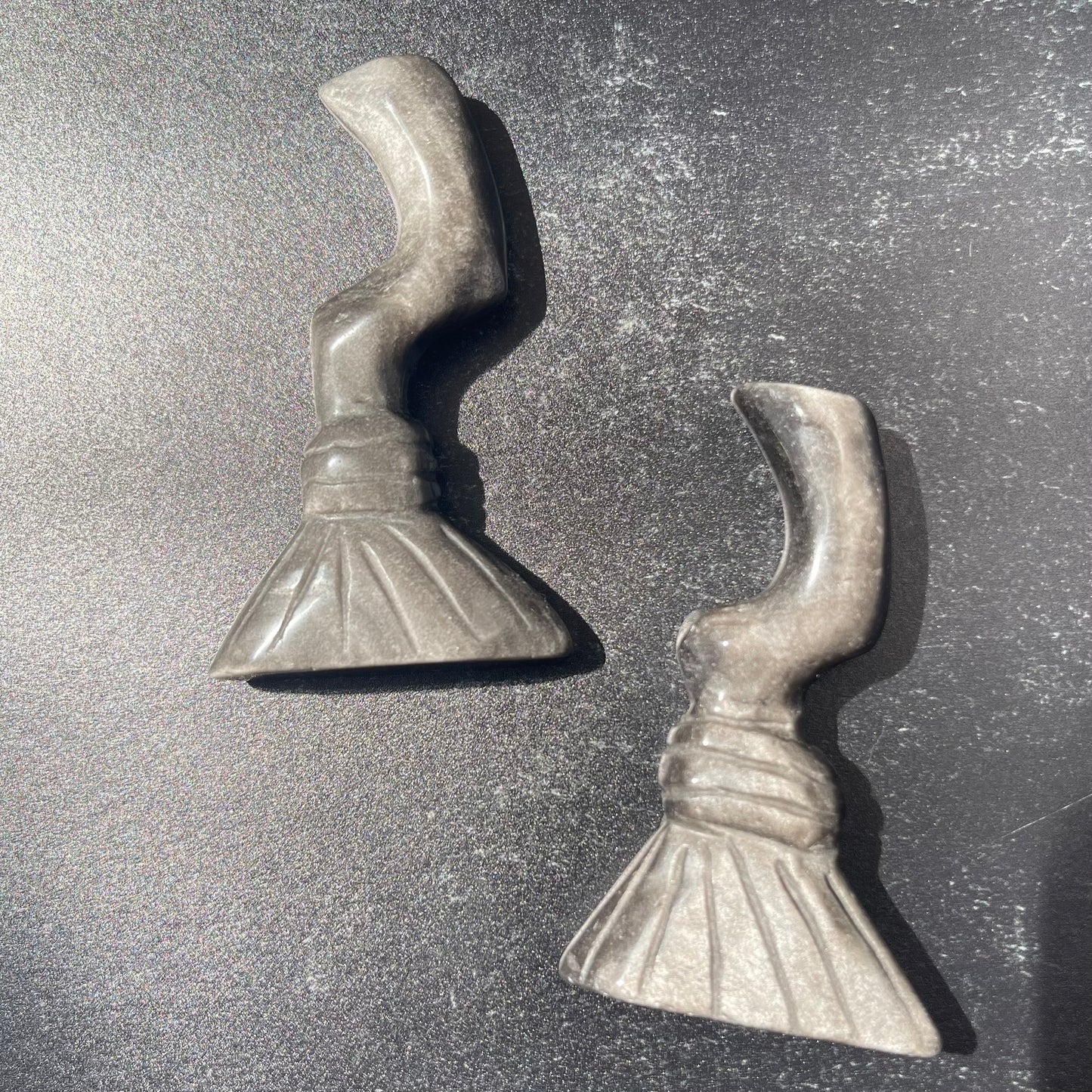 Sheen Obsidian Witch Broomstick Curved
