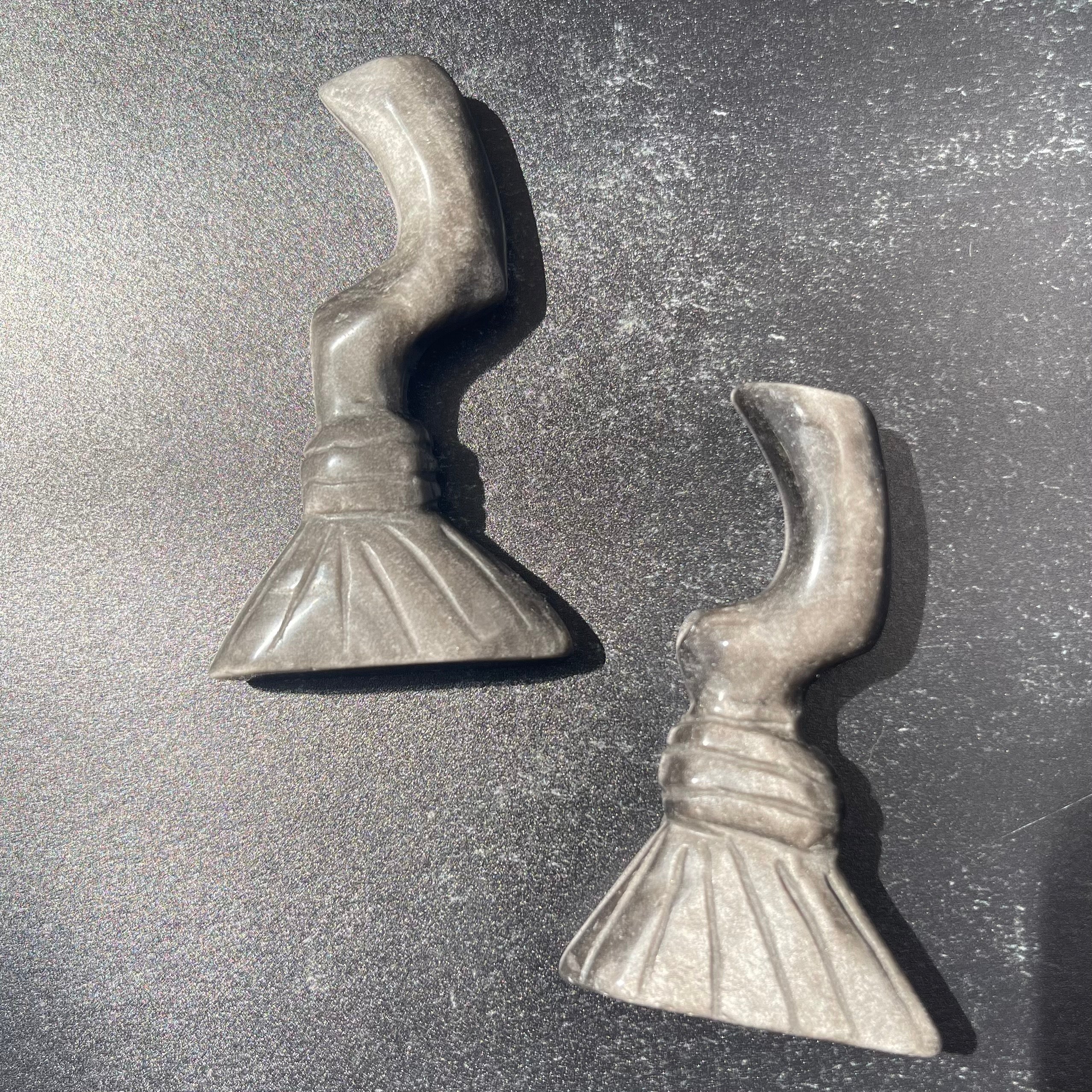 Sheen Obsidian Witch Broomstick Curved
