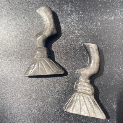 Sheen Obsidian Witch Broomstick Curved