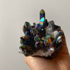 Titanium aura quartz turtle