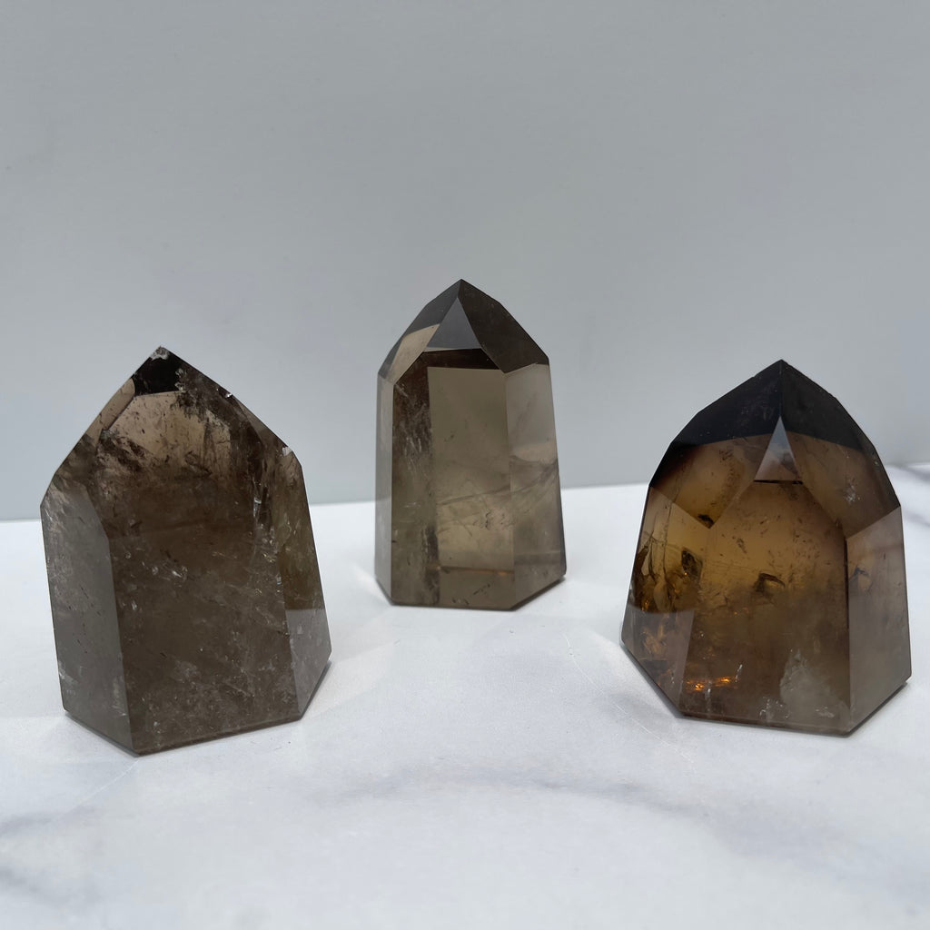 High Quality Polished Smoky Quartz Tower