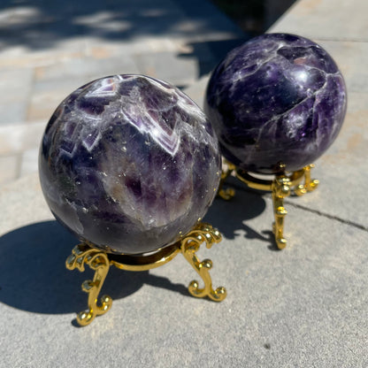 Chevron Amethyst Sphere
