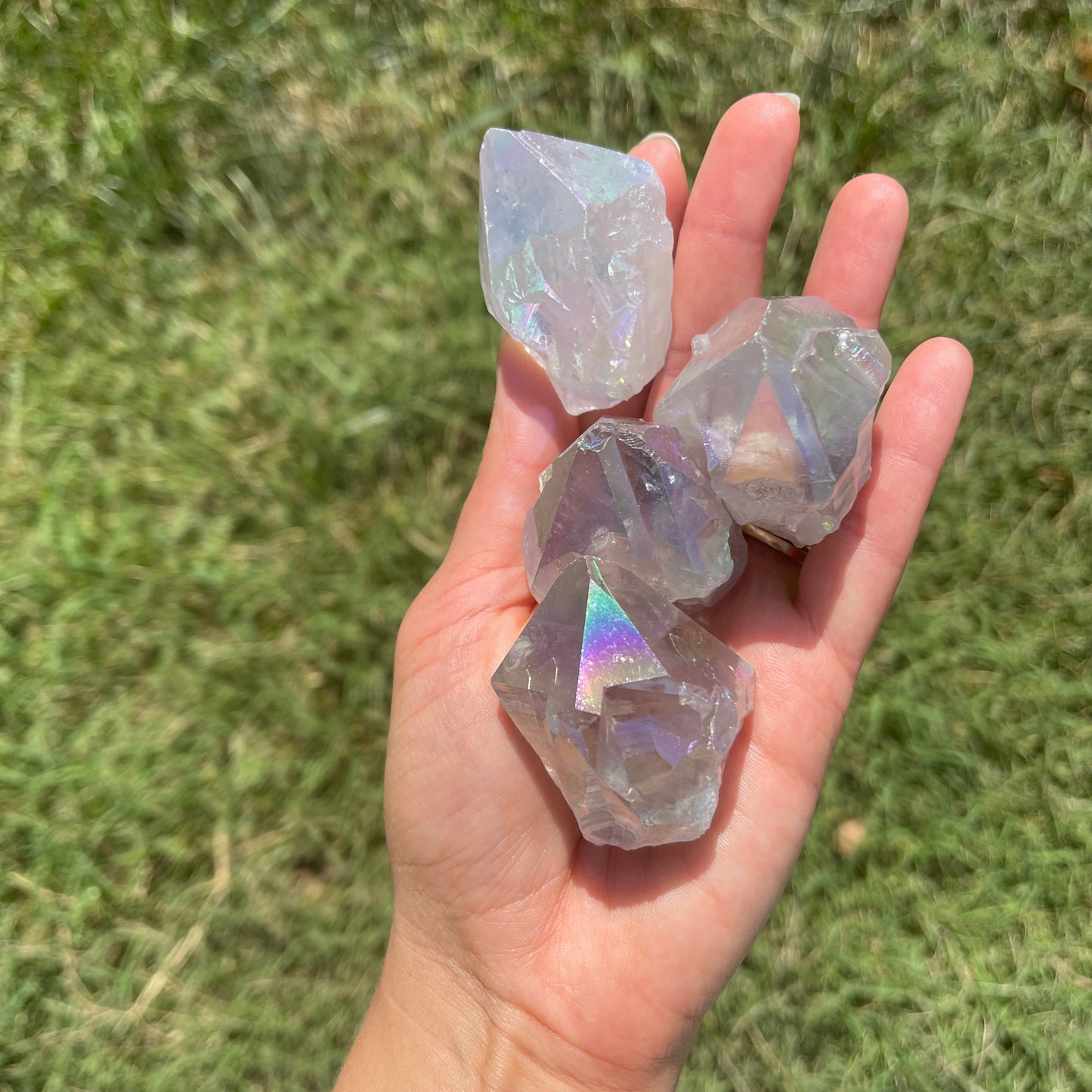 Angel Aura Quartz Cut Base Point