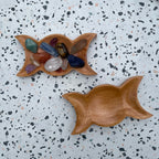 Wooden Triple Moon Shaped Bowl