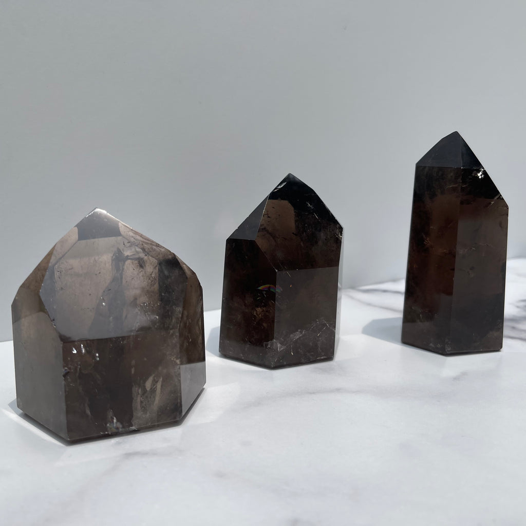 High Quality Polished Smoky Quartz Tower