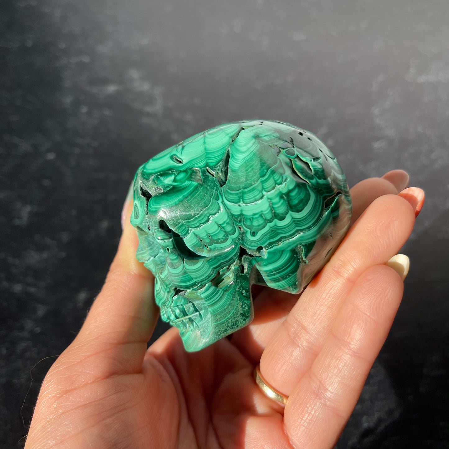 Malachite Skull Collection