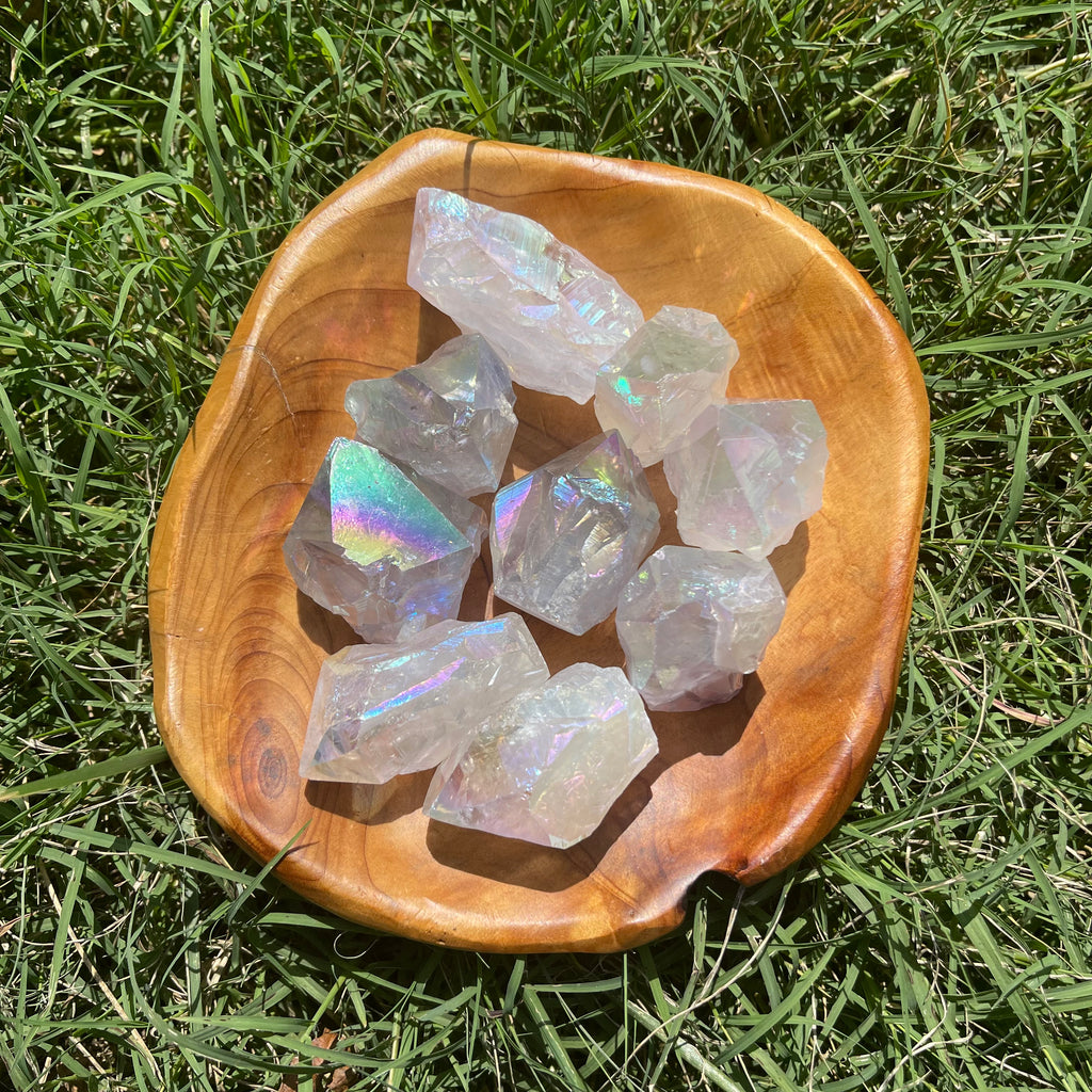 Angel Aura Quartz Cut Base Point