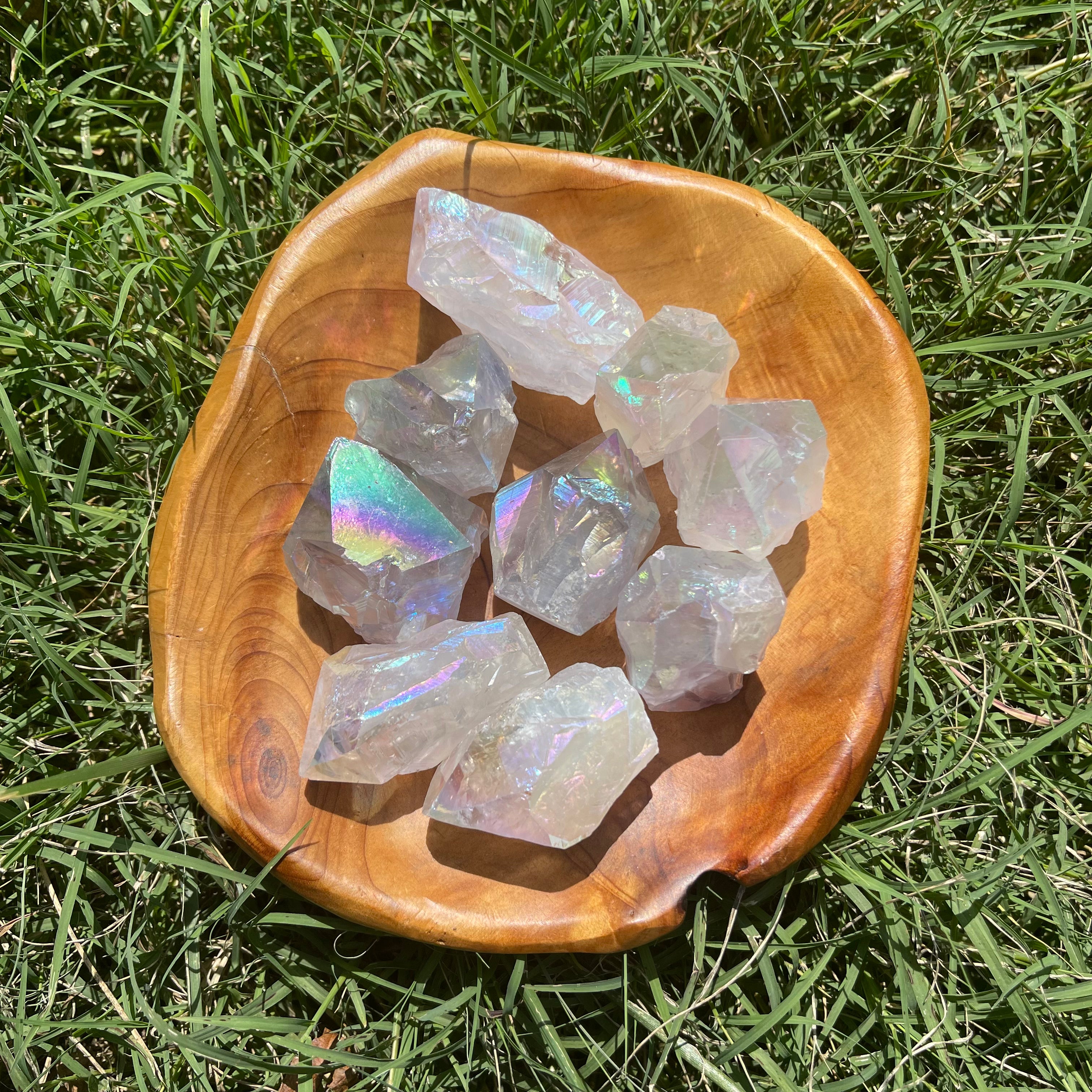 Angel Aura Quartz Cut Base Point