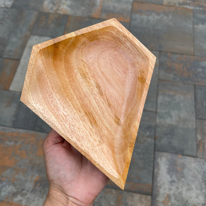 Wooden Diamond Shaped Bowl