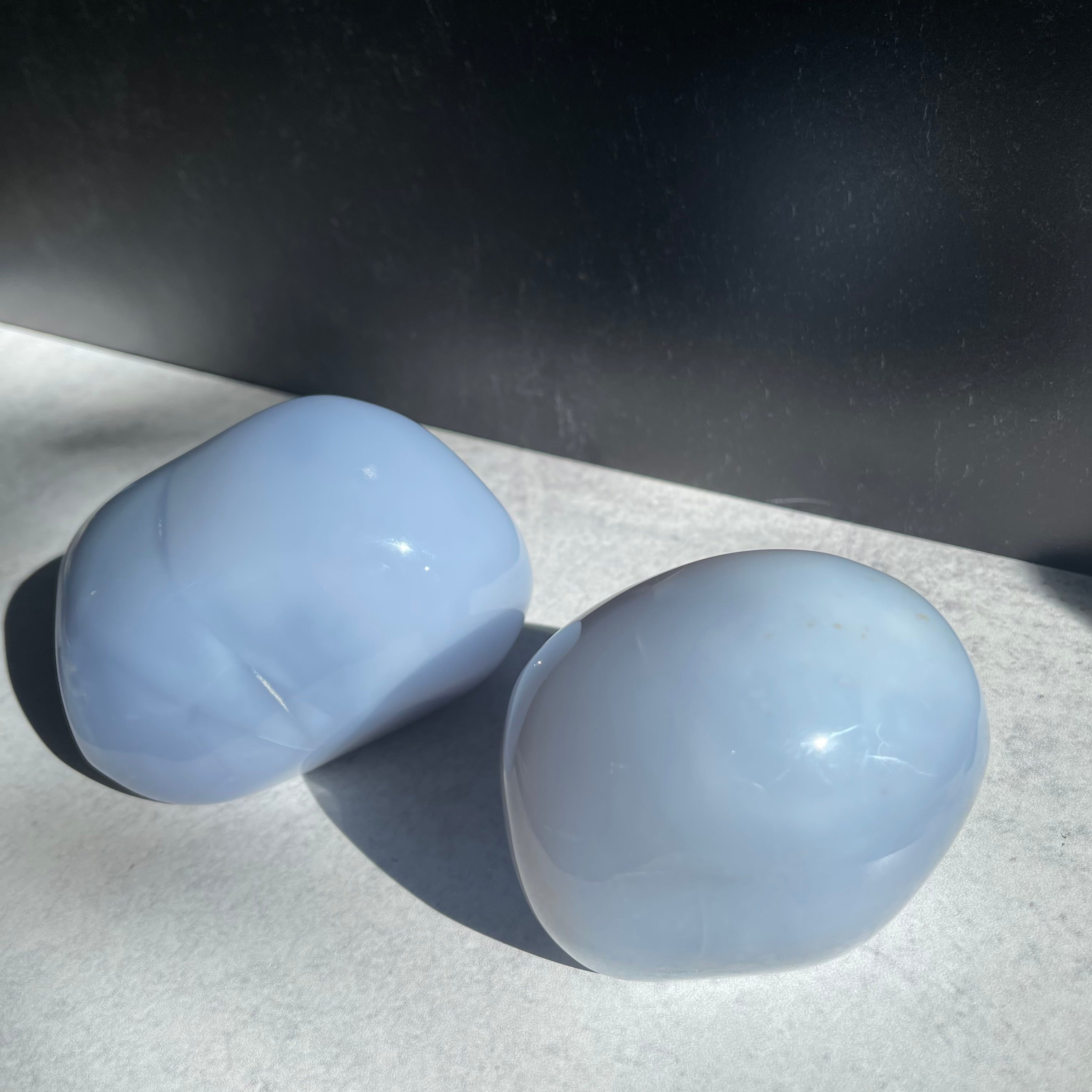 Blue chalcedony free forms