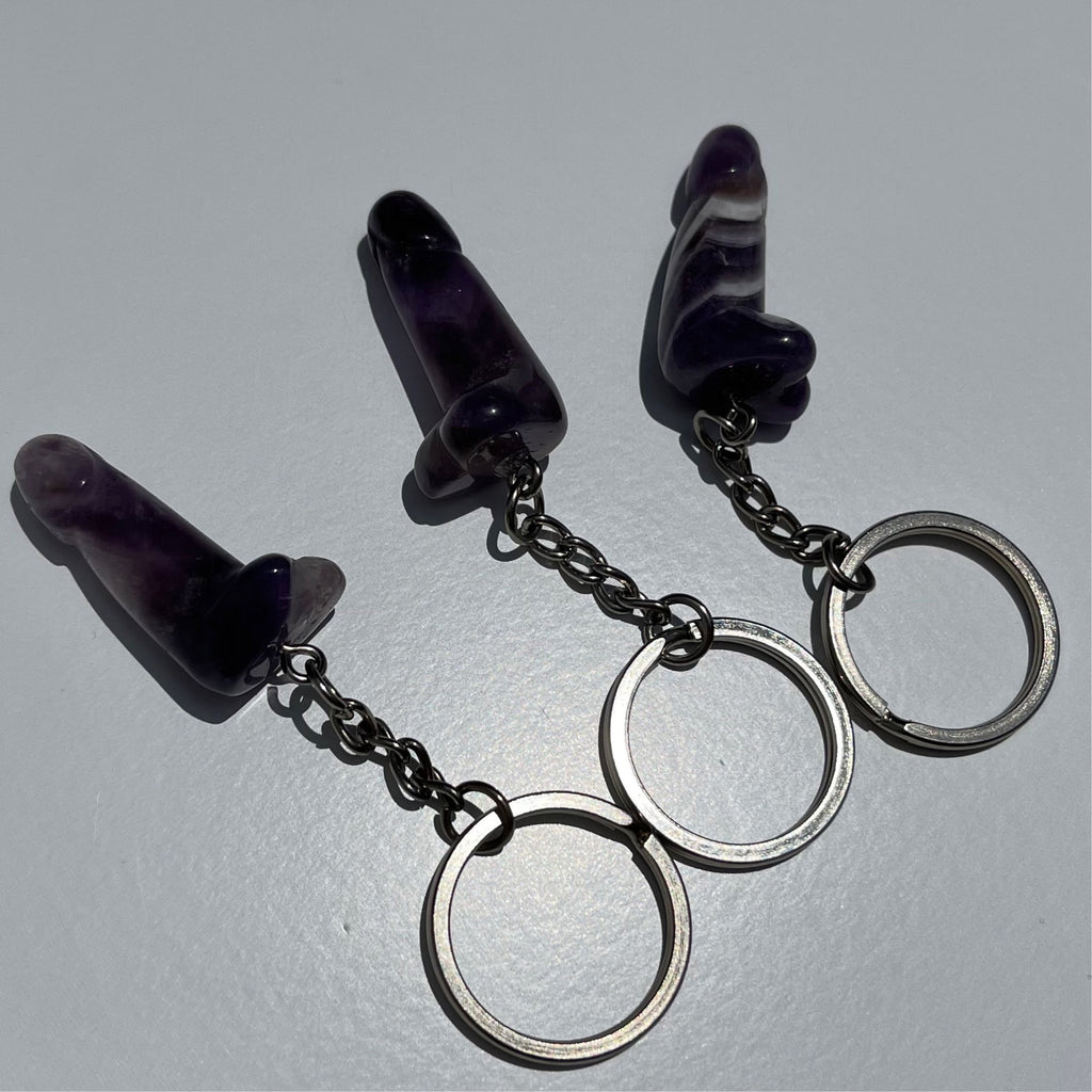 Mini Crystal Phallus Keychain