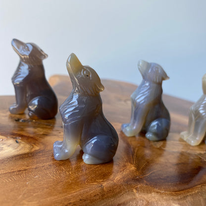 Mini Agate Wolf
