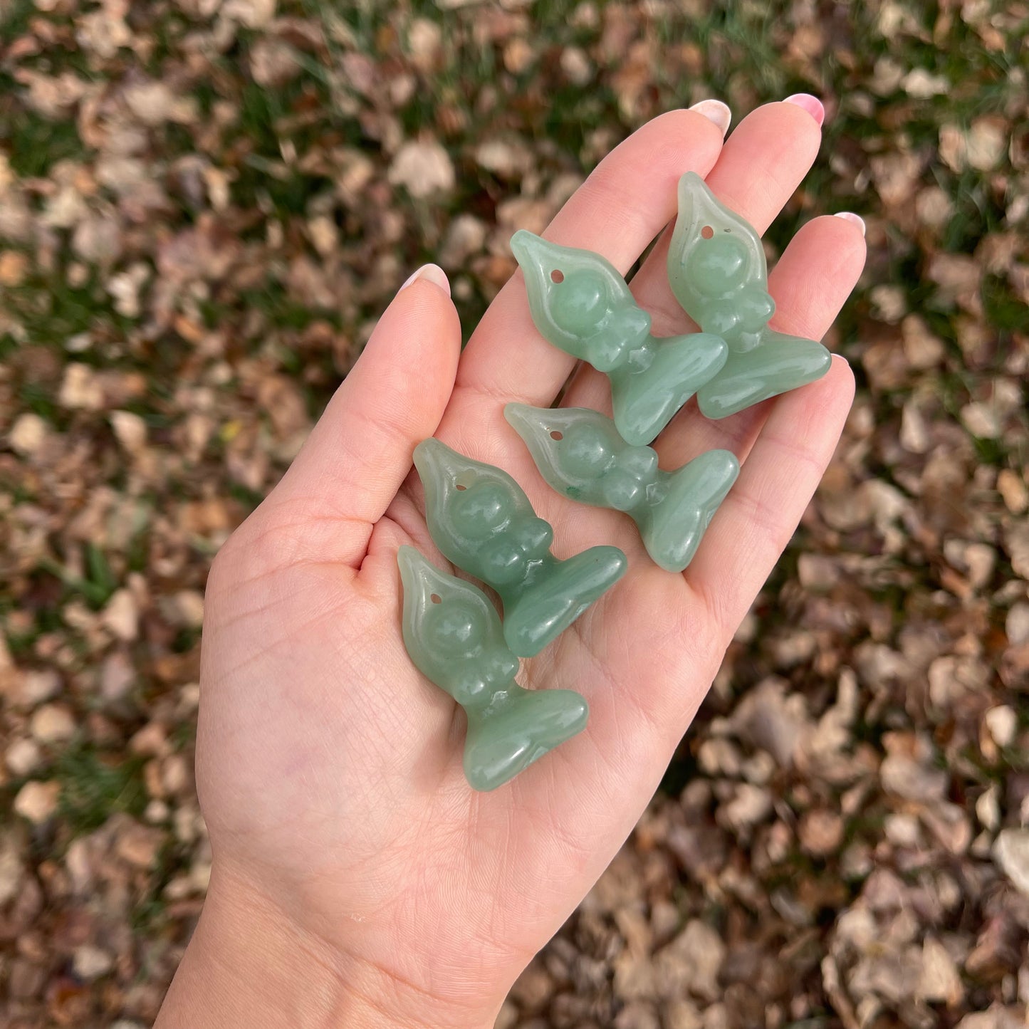 Mini Green Aventurine Lotus Pose Yoga Woman