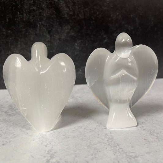 Satin Spar Selenite Angel