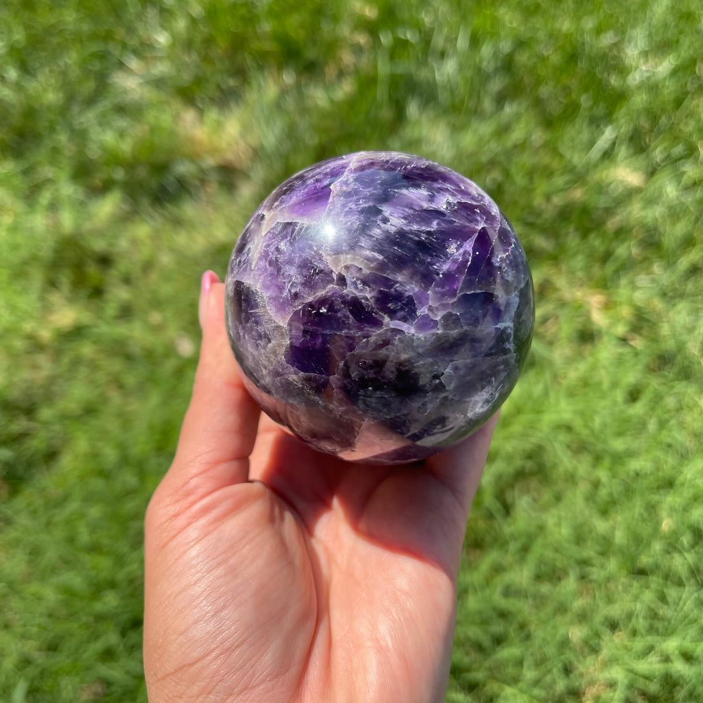 Chevron Amethyst Sphere