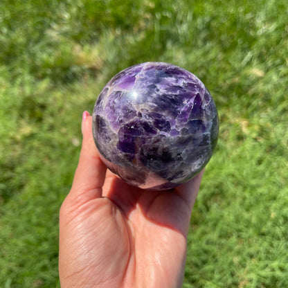 Chevron Amethyst Sphere