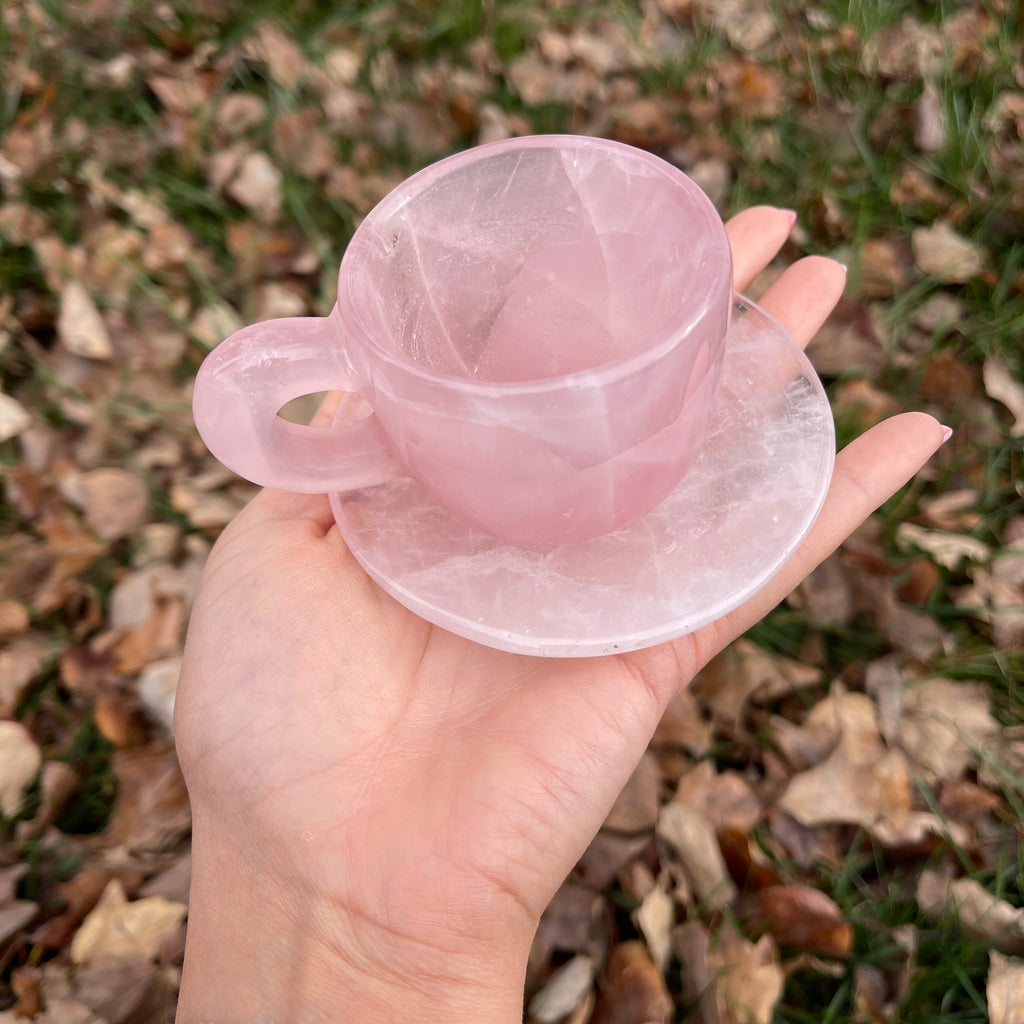 Rose Quartz Teacup and Plate