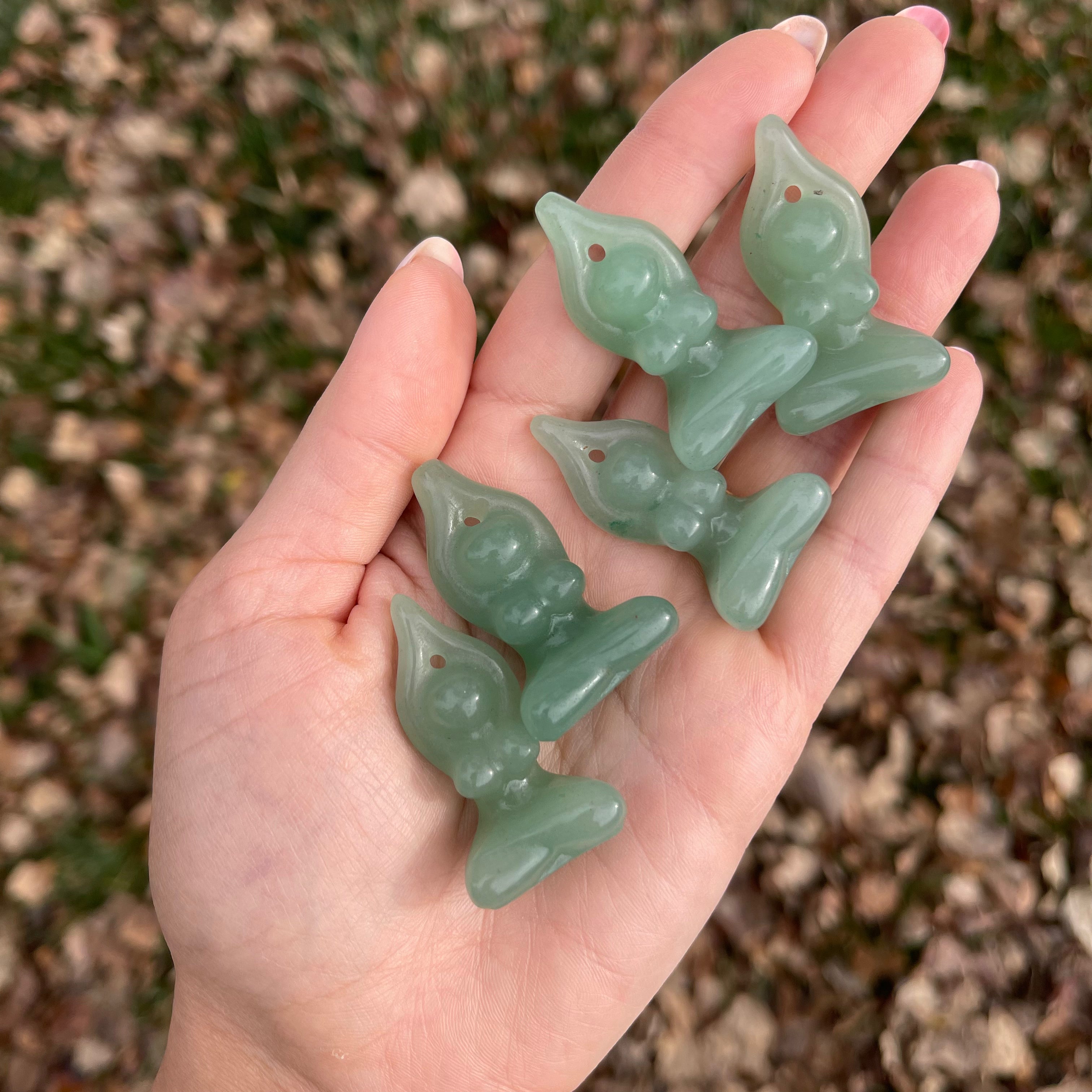 Mini Green Aventurine Lotus Pose Yoga Woman