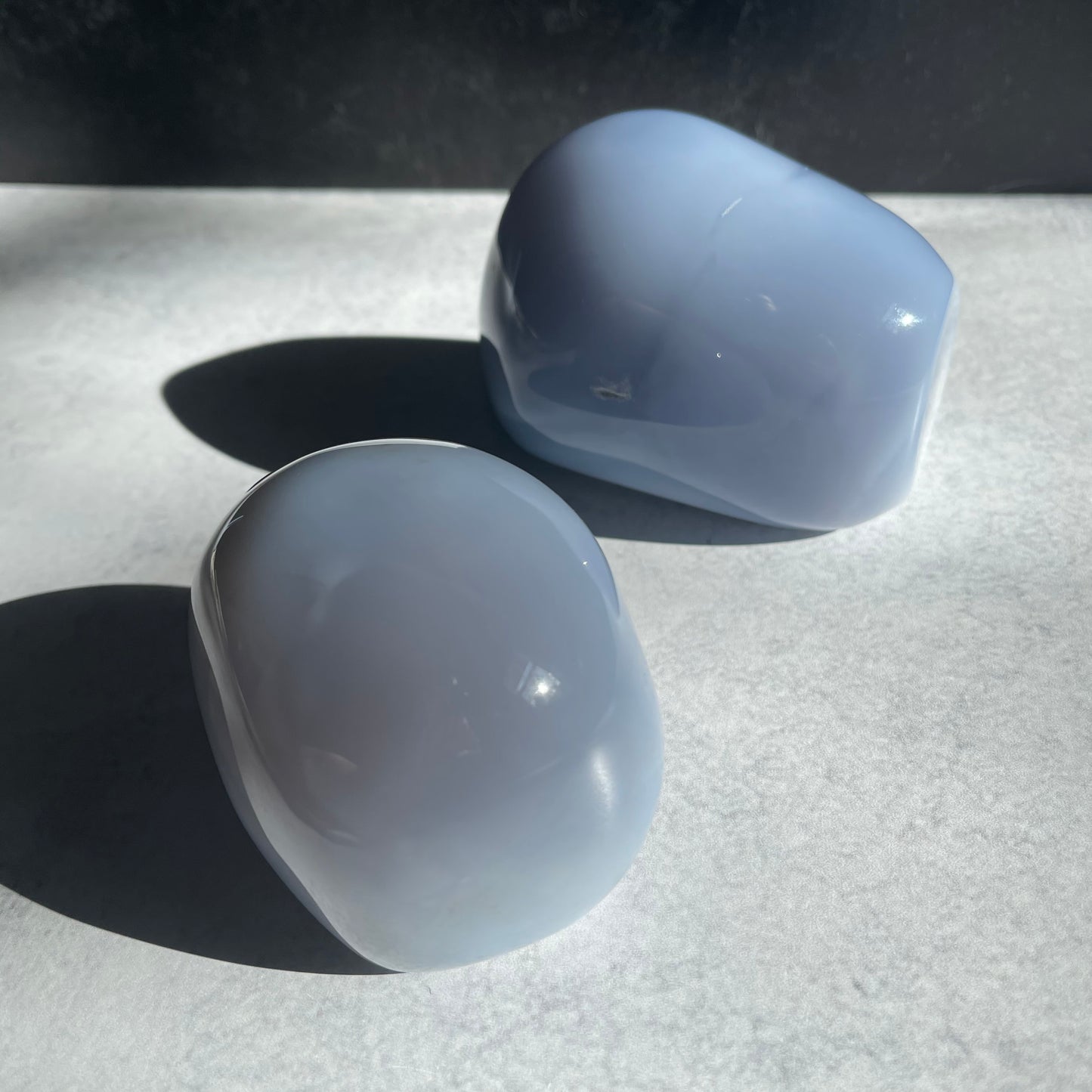 Blue chalcedony free forms