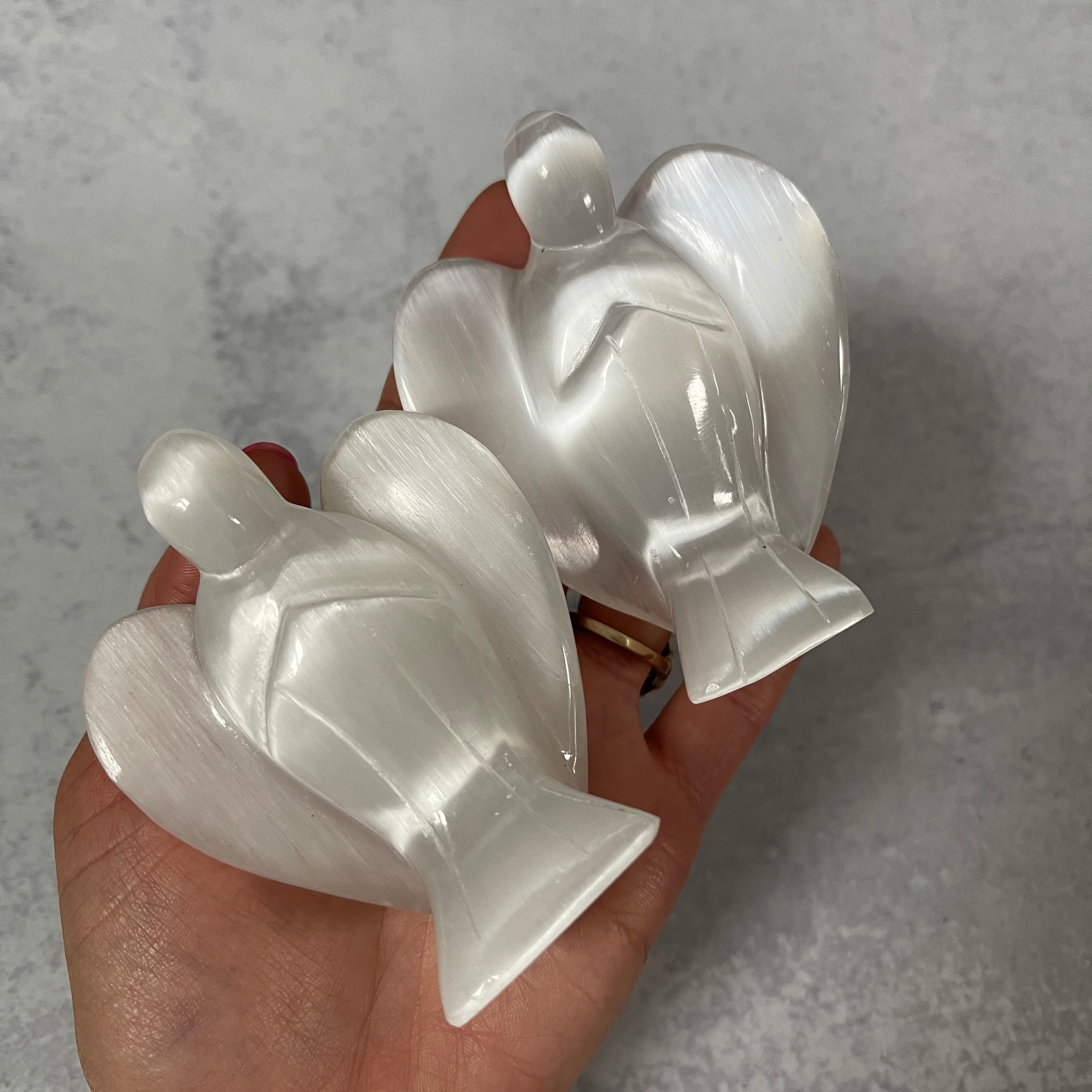 Satin Spar Selenite Angel