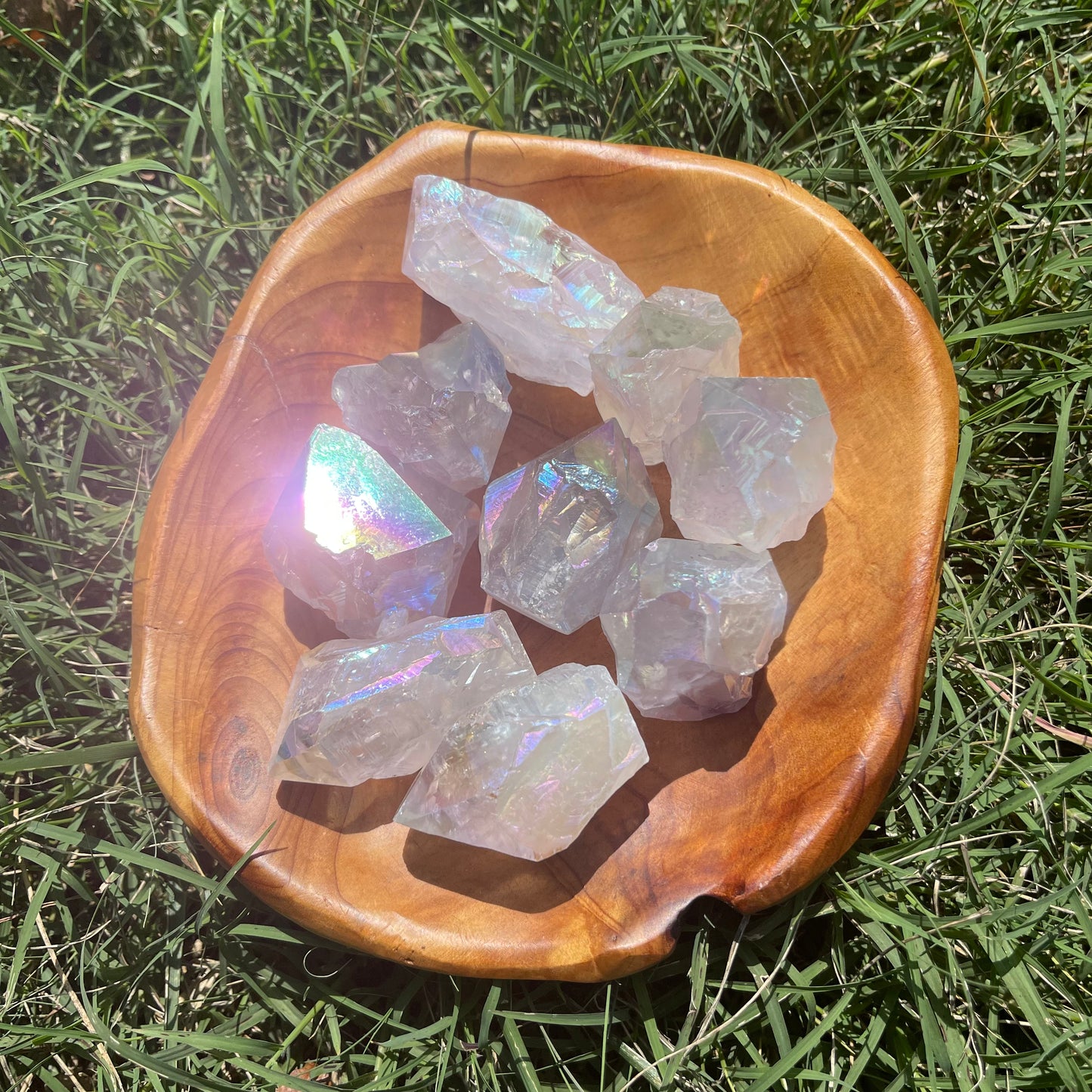 Angel Aura Quartz Cut Base Point