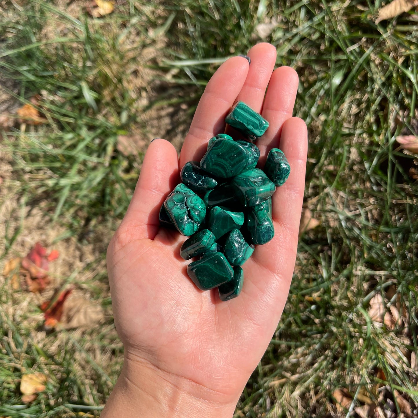 Tumbled Natural Malachite Crystal