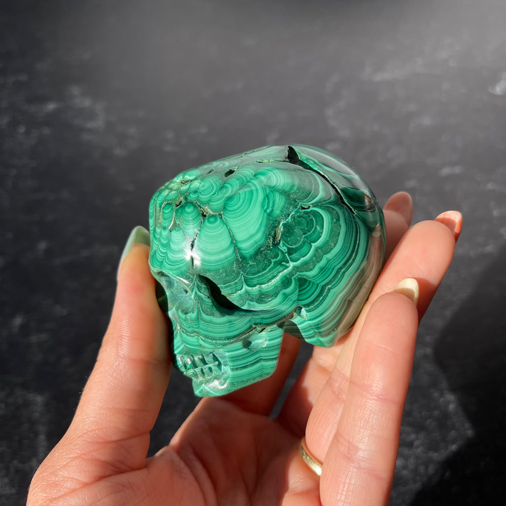 Malachite Skull Collection