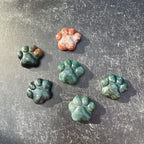 Mini Moss Agate Paw Print