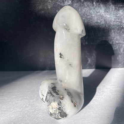 Large Black tourmaline in quartz phallus collection