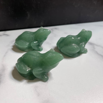 Green Aventurine Frog