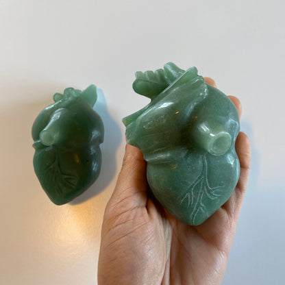 Green Aventurine Anatomical Heart