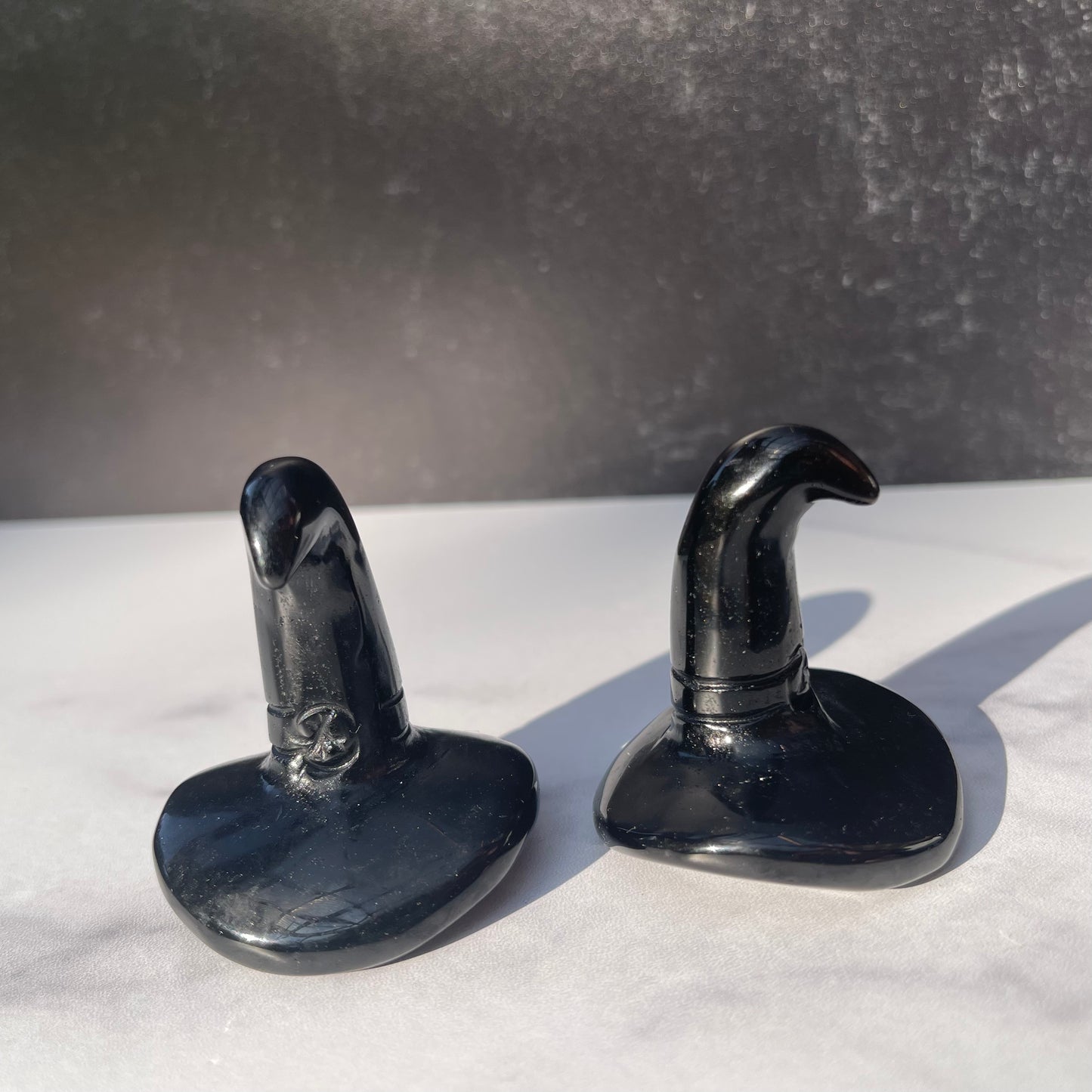 Obsidian Witch Hat Carving