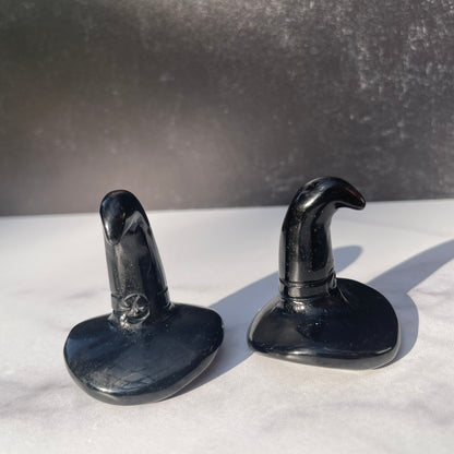Obsidian Witch Hat Carving