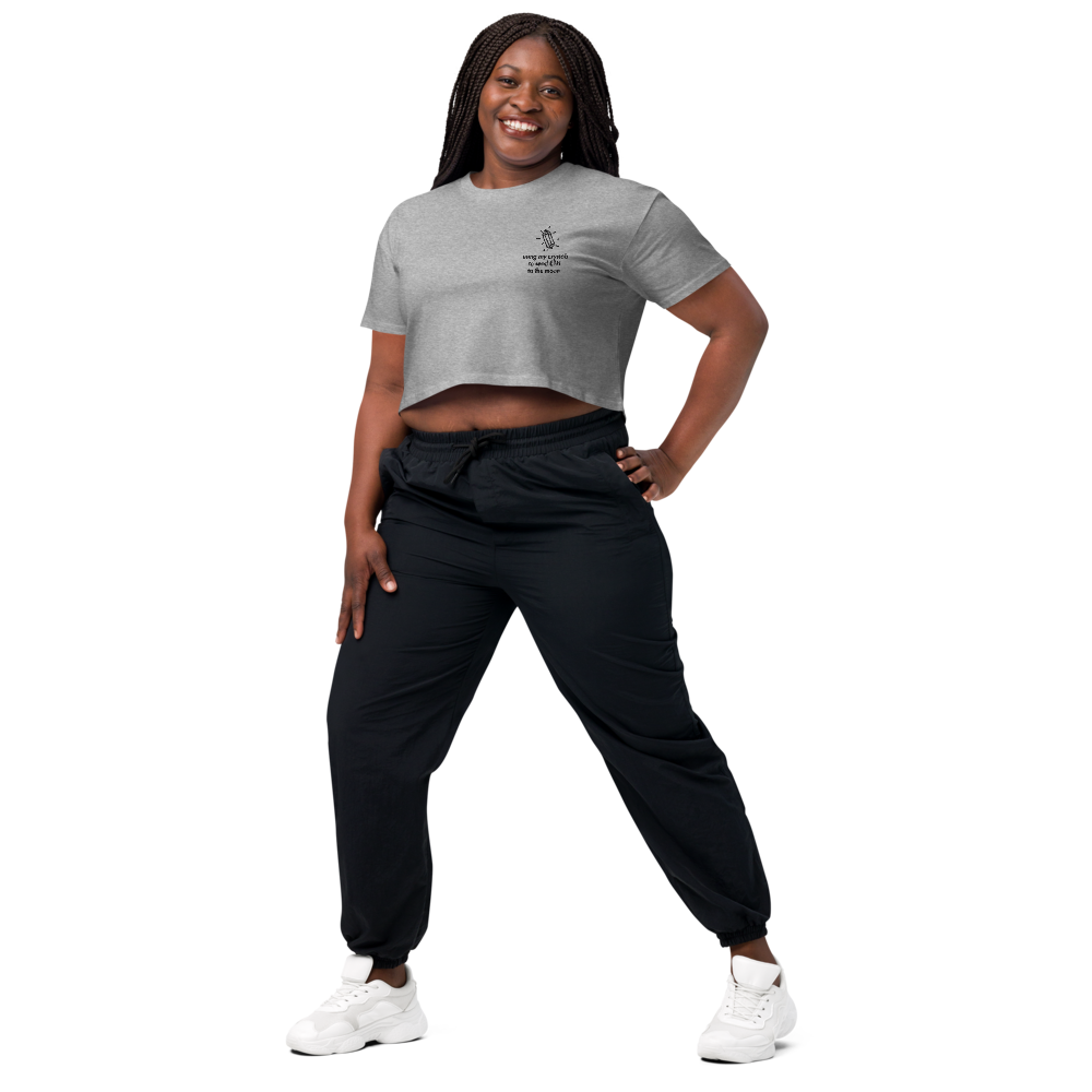 ETH TO THE MOON Embroidered Women’s Crop Top Shirt