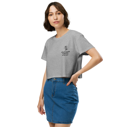 ETH TO THE MOON Embroidered Women’s Crop Top Shirt
