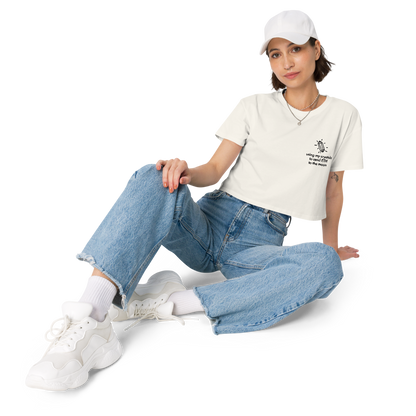 ETH TO THE MOON Embroidered Women’s Crop Top Shirt