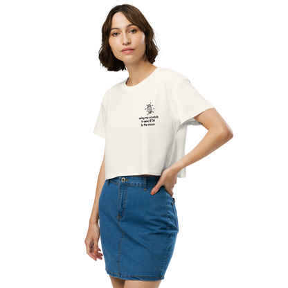 ETH TO THE MOON Embroidered Women’s Crop Top Shirt