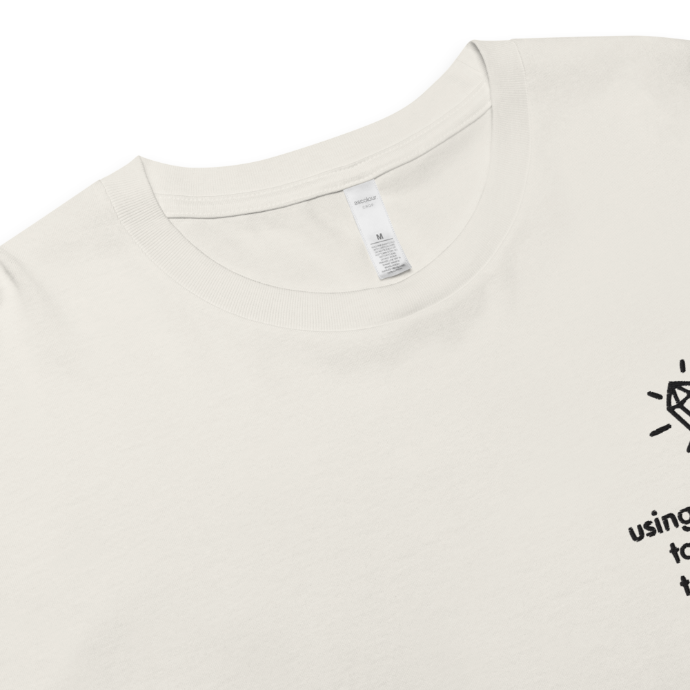 ETH TO THE MOON Embroidered Women’s Crop Top Shirt
